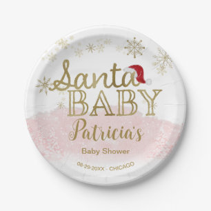 Santa Baby Christmas Girl Baby Shooting Paper Tell Pappteller