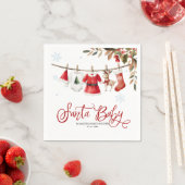 Santa Baby Christmas Girl Baby Shower Napkins Serviette (Beispiel)