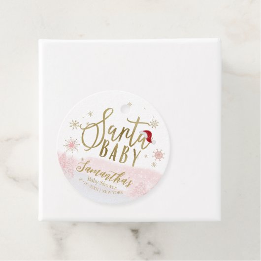 Santa Baby Christmas Girl Babydusche Geschenkanhänger (Beispiel)