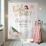 Santa Baby Christmas Girl Babydusche Hintergrund Wandteppich<br><div class="desc">Santa Baby Christmas Girl Babydusche Hintergrund</div>