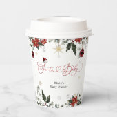 Santa Baby Christmas Girl Babydusche Pappbecher (Rückseite)