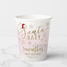 Santa Baby Christmas Girl Babydusche Pappbecher