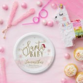 Santa Baby Christmas Girl Babydusche Pappteller (Party)