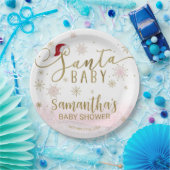 Santa Baby Christmas Girl Babydusche Pappteller (Party)