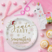Santa Baby Christmas Girl Babydusche Pappteller (Party)