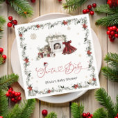 Santa Baby Christmas Girl Babydusche Serviette