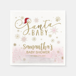 Santa Baby Christmas Girl Babydusche Serviette