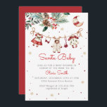 Santa Baby Christmas Girl Clothes Kinderdusche<br><div class="desc">Diese wunderschöne Aquarell Babydusche lädt mit einer Mistelgarage,  rote Rosen und Babykleidung auf einer Wäscheleine ein. Der Hintergrund ist weiß mit roten und goldenen Schneeflocken,  die überall verteilt sind. Wenn Sie diese Designs für ein passenderes Produkt wünschen,  kontaktieren Sie mich bitte.</div>