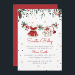 Santa Baby Christmas Girl Clothes Kinderdusche Einladung<br><div class="desc">Diese wunderschöne Aquarell Babydusche lädt mit einer Mistelgarage,  rote Rosen und Babykleidung auf einer Wäscheleine ein. Der Hintergrund ist weiß mit roten und goldenen Schneeflocken,  die überall verteilt sind. Wenn Sie diese Designs für ein passenderes Produkt wünschen,  kontaktieren Sie mich bitte.</div>
