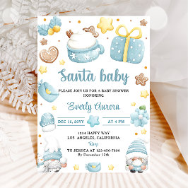 Santa Baby Christmas Gnomes Baby Shower Party Einladung