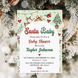 Santa Baby Christmas Rentier Baby Showdusche Party Einladung