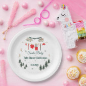Santa Baby Christmas Theme Baby Shower  Pappteller (Party)