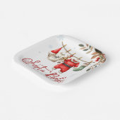 Santa Baby Christmas Winter Baby Shower Pappteller (Gewinkelt)