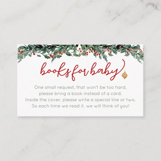 Santa Baby Clothesline Books for Baby Cards Begleitkarte (Vorderseite)