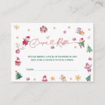 Santa Baby Diaper Raffle Baby Dusche