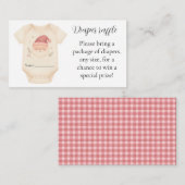 Santa Baby Diaper Raffle Card Begleitkarte (Vorne/Hinten)