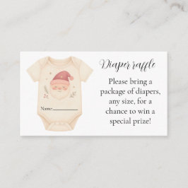 Santa Baby Diaper Raffle Card Begleitkarte