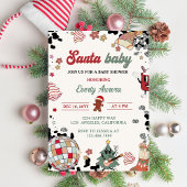 Santa Baby Disco Ball Christmas Baby Dusche Party Einladung