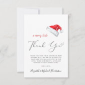 Santa Baby Dusche Dankeschön Karte (Vorderseite)