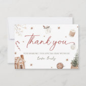 Santa Baby Dusche Dankeschön Karte (Vorderseite)