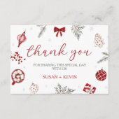 Santa Baby Dusche Dankeschön Karte (Vorderseite)