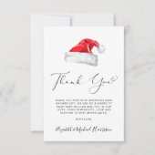 Santa Baby Dusche Dankeschön Karte (Vorderseite)