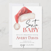 Santa Baby Dusche Einladung (Vorderseite)