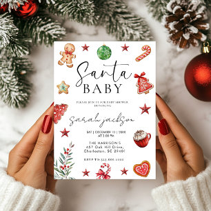 Santa Baby Dusche Einladung Set, Baby, es ist kalt