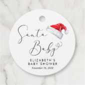 Santa Baby Dusche Geschenkanhänger (Vorderseite)