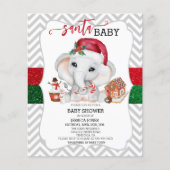 Santa Baby Dusche Niedlich Holiday Elephant Budget (Vorderseite)