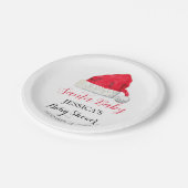 Santa Baby Dusche Niedliche Winterschnee Pappteller (Schrägansicht)