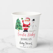 Santa Baby Dusche Red Niedlich Vielen Dank Pappbecher (Vorderseite)