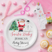 Santa Baby Dusche Red Niedlich Vielen Dank Pappteller (Party)