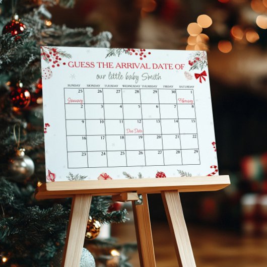 Santa Baby Dusche Terminkalender Poster