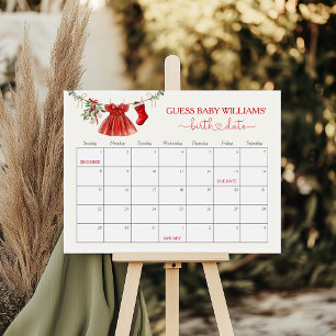 Santa Baby Dusche Terminkalender Spielzeichen Poster