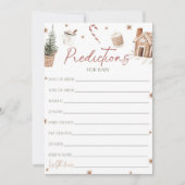 Santa Baby Dusche Vorhersagen für die Babykarte Einladung (Vorderseite)