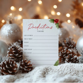 Santa Baby Dusche Vorhersagen für die Babykarte Einladung