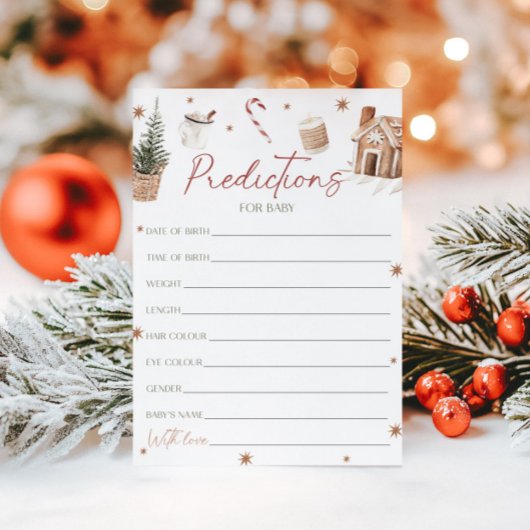 Santa Baby Dusche Vorhersagen für die Babykarte Einladung