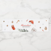 Santa Baby Dusche Wasserflaschenetikett (Einzelnes Label)