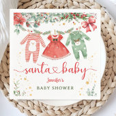 Santa Baby Dusche Weihnachtsmädchen Papier Napkin Serviette