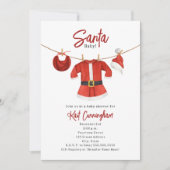 Santa Baby Duschkleid Weihnachtsmädchen Einladung (Vorderseite)