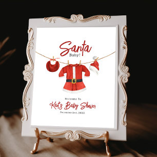 Santa Baby Duwer Girl Dress Willkommen Poster