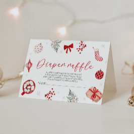 Santa Baby Duwer Windel Raffle Begleitkarte