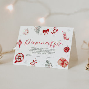 Santa Baby Duwer Windel Raffle Begleitkarte