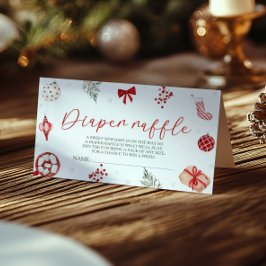 Santa Baby Duwer Windel Raffle Begleitkarte