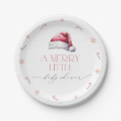 Santa Baby eine kleine kleine Babydusche Pappteller (Vorderseite)