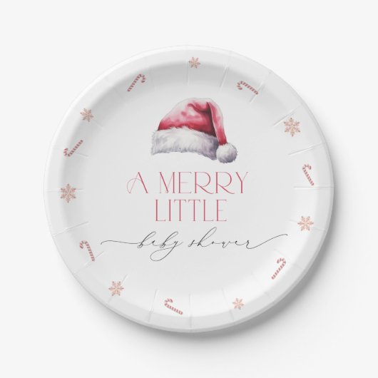 Santa Baby eine kleine kleine Babydusche Pappteller (Vorderseite)