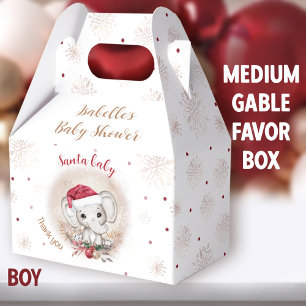 Santa Baby Elephant Christmas Baby Shower Medium Geschenkschachtel