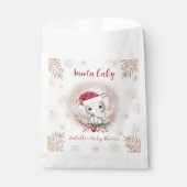 Santa Baby Elephant Christmas Boy Baby Shower Geschenktütchen (Vorderseite)