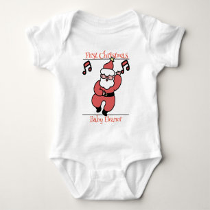 Santa, Baby, erste Weihnachten Baby Strampler